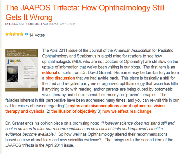 Ophthalmology Getting it Wrong - Virginia Vision Therapy Center